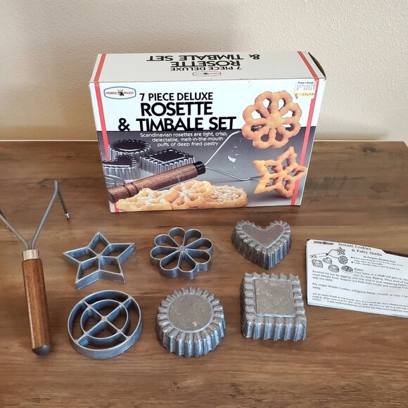 7 pc Nordic Ware Deluxe Rosette and Timbale Set - Picture 3 of 5